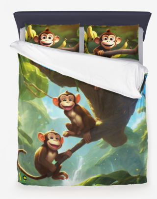 Cheeky Monkey Banana Duvet Cover Set