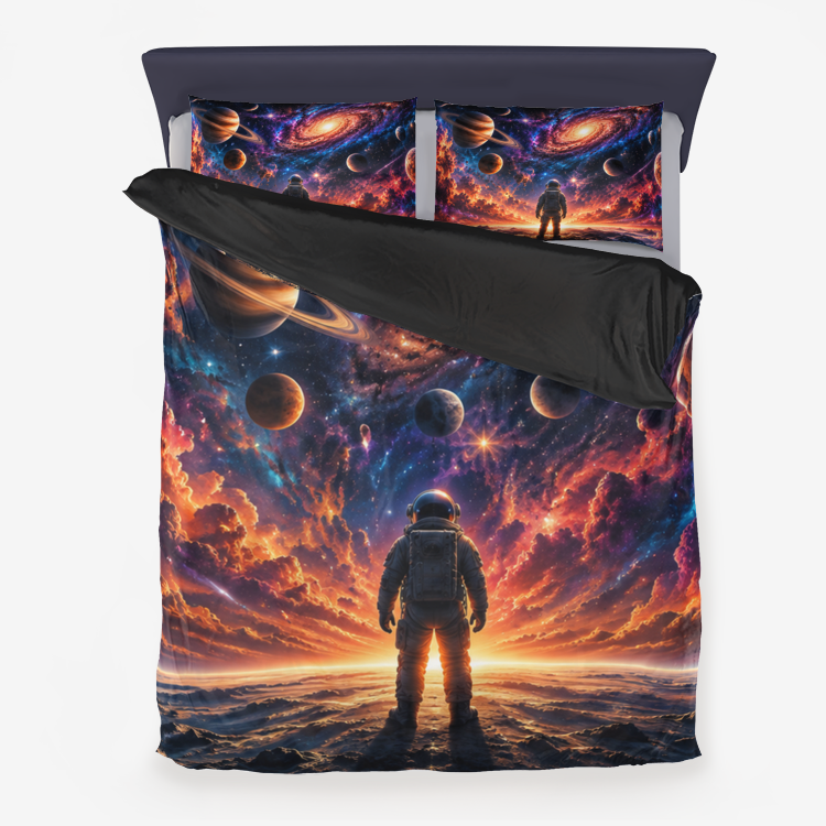 Beyond the Stars – Cosmic Explorer Duvet Cover Set - Image 4