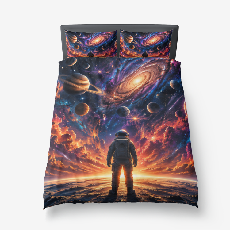 Beyond the Stars – Cosmic Explorer Duvet Cover Set - Image 5