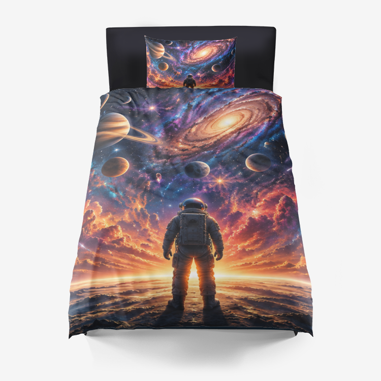 Beyond the Stars – Cosmic Explorer Duvet Cover Set - Image 6