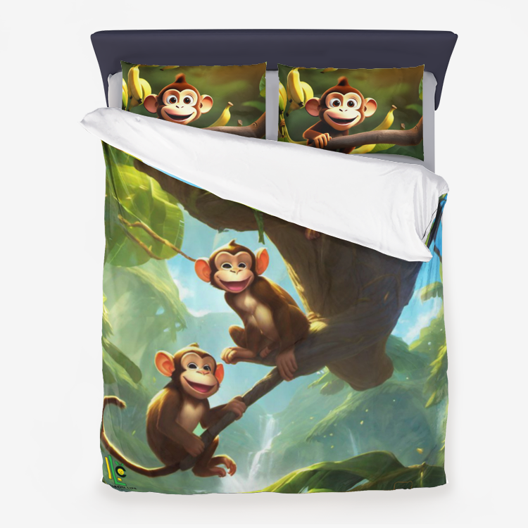 Cheeky Monkey Banana Duvet Cover Set