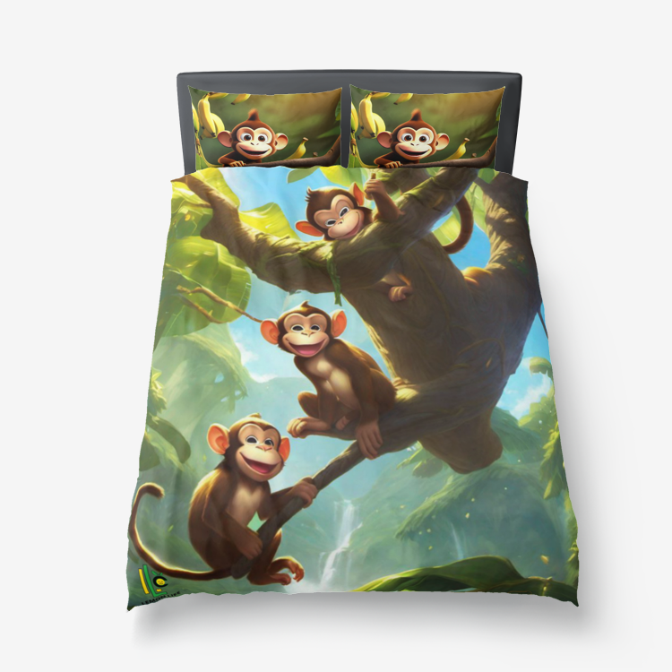Cheeky Monkey Banana Duvet Cover Set - Image 2