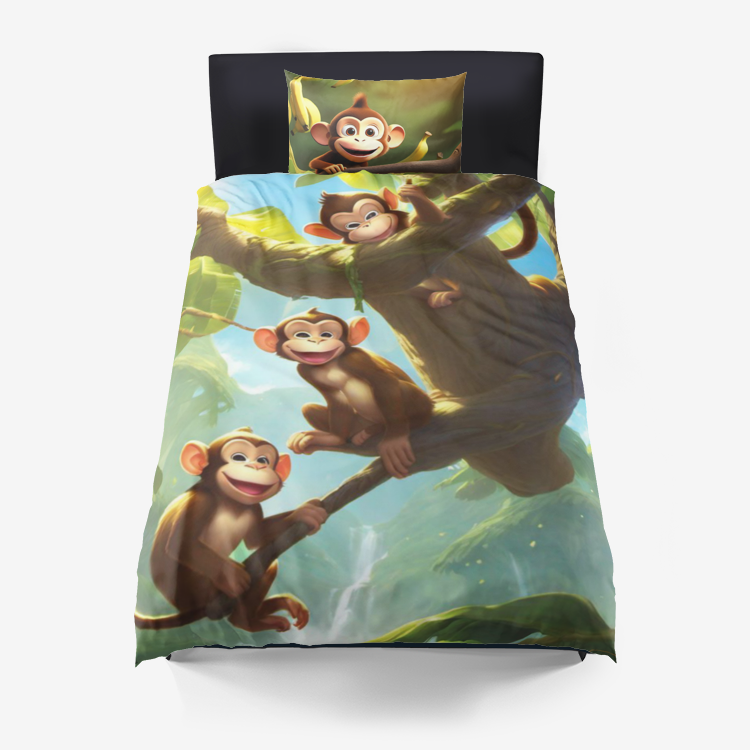 Cheeky Monkey Banana Duvet Cover Set - Image 3