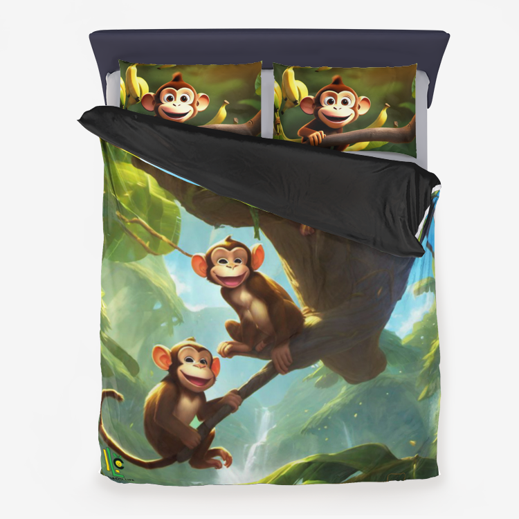 Cheeky Monkey Banana Duvet Cover Set - Image 4